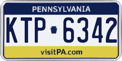 PA license plate KTP6342