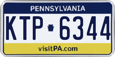 PA license plate KTP6344