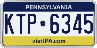 PA license plate KTP6345