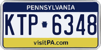 PA license plate KTP6348
