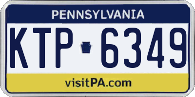 PA license plate KTP6349