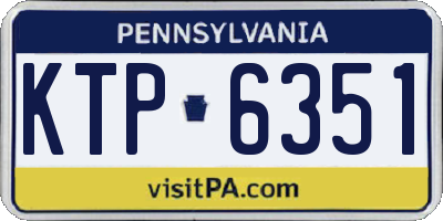 PA license plate KTP6351