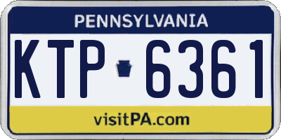 PA license plate KTP6361