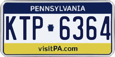 PA license plate KTP6364
