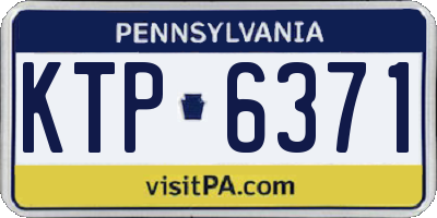 PA license plate KTP6371