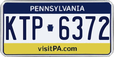 PA license plate KTP6372