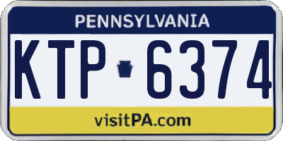 PA license plate KTP6374