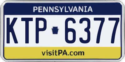 PA license plate KTP6377