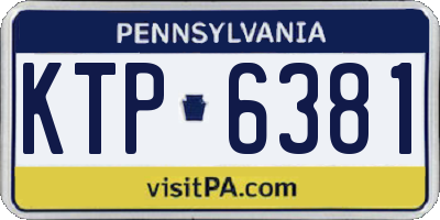 PA license plate KTP6381