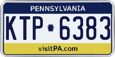 PA license plate KTP6383