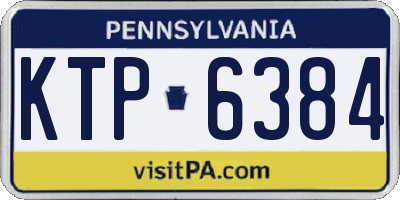 PA license plate KTP6384
