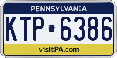 PA license plate KTP6386