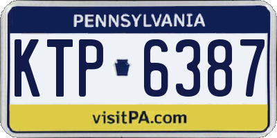 PA license plate KTP6387
