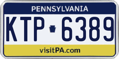 PA license plate KTP6389
