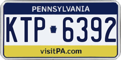 PA license plate KTP6392