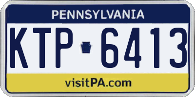 PA license plate KTP6413