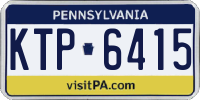 PA license plate KTP6415