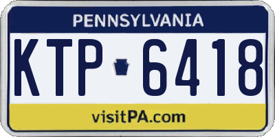 PA license plate KTP6418
