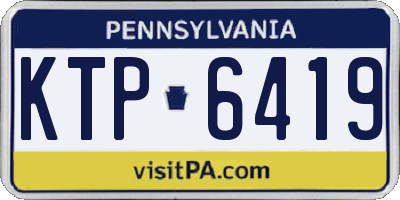 PA license plate KTP6419