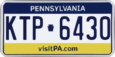 PA license plate KTP6430