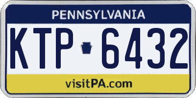 PA license plate KTP6432