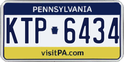 PA license plate KTP6434
