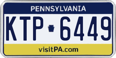 PA license plate KTP6449