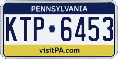 PA license plate KTP6453
