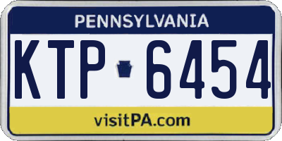 PA license plate KTP6454