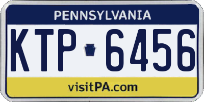 PA license plate KTP6456