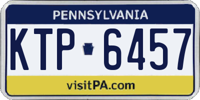 PA license plate KTP6457