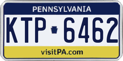 PA license plate KTP6462