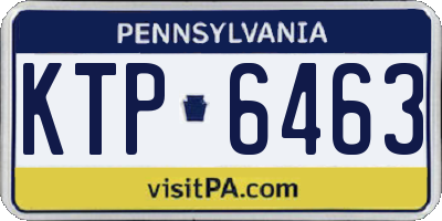 PA license plate KTP6463