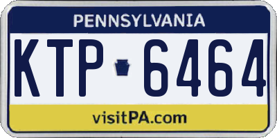 PA license plate KTP6464