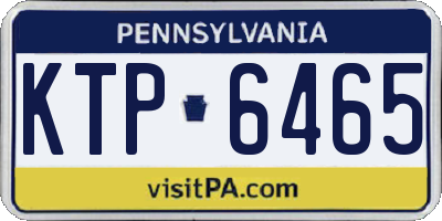 PA license plate KTP6465