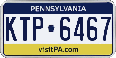 PA license plate KTP6467