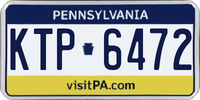 PA license plate KTP6472