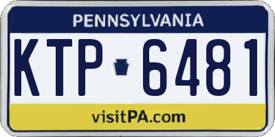 PA license plate KTP6481