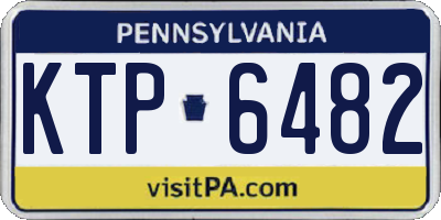 PA license plate KTP6482