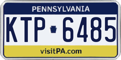 PA license plate KTP6485