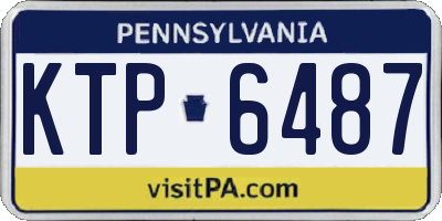 PA license plate KTP6487