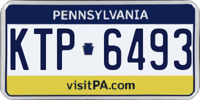 PA license plate KTP6493