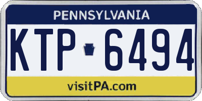 PA license plate KTP6494