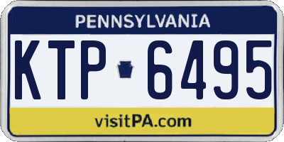 PA license plate KTP6495