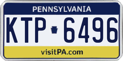 PA license plate KTP6496