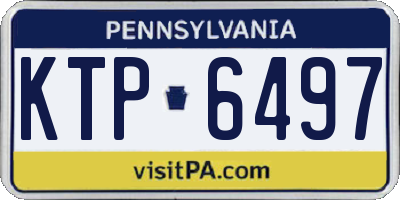 PA license plate KTP6497