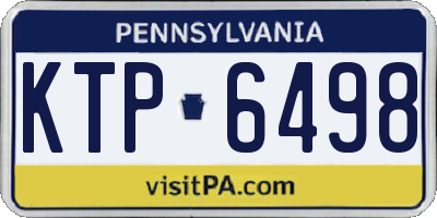 PA license plate KTP6498