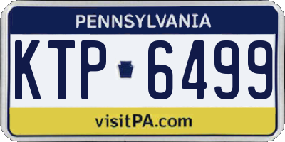 PA license plate KTP6499
