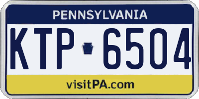 PA license plate KTP6504