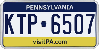 PA license plate KTP6507